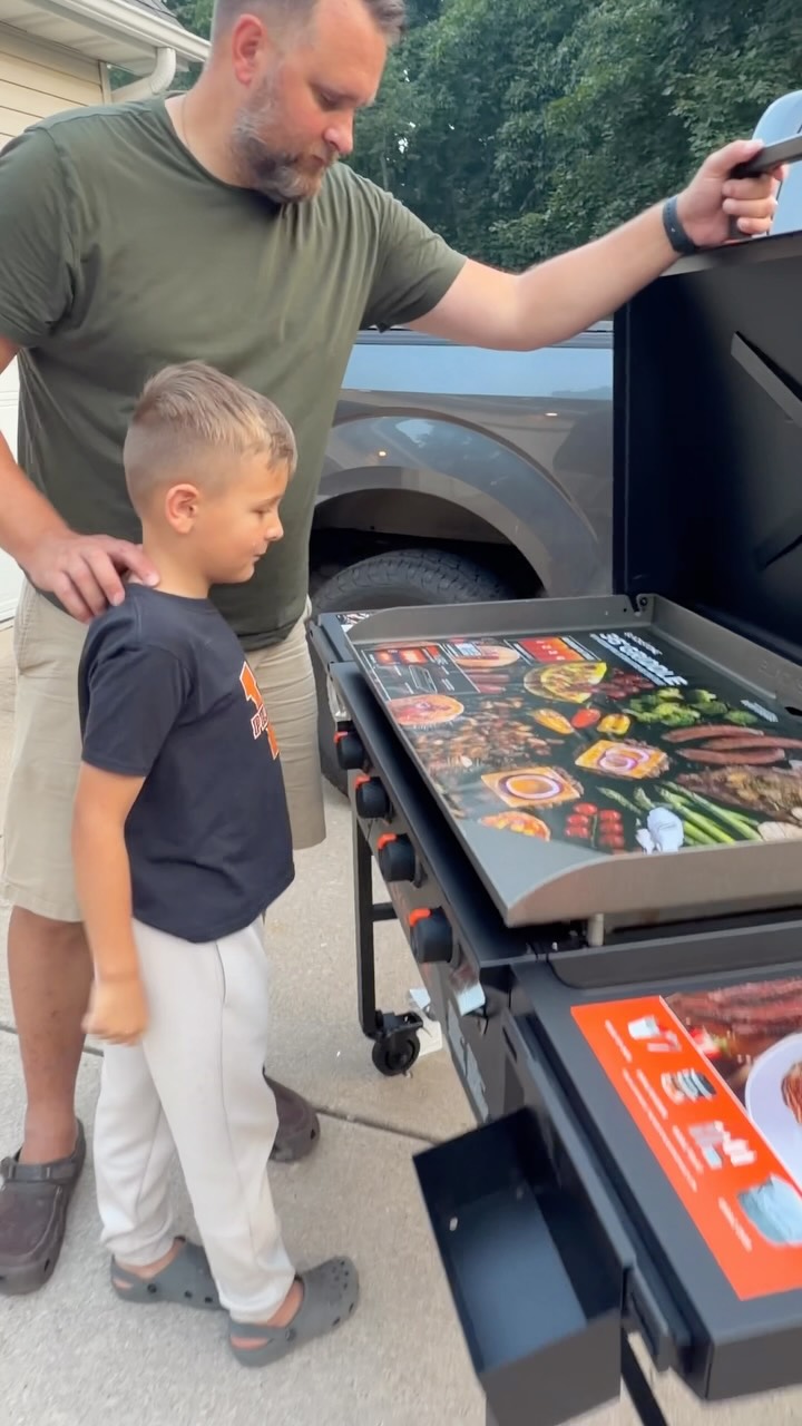 Part 2: Setup day!

Started by assembling our new Blackstone griddle, with a little help from my son (future grill master in training).

Then we got creative: took 4x4 posts, set them in Fleet Farm 5 gallon buckets filled with Quikrete and water for a sturdy DIY base. Even had my daughter help level them out.  Once set, added hooks and strung up lights from the posts to our pergola for the perfect backyard glow.

Rounded things out with a badminton court, ThermaCELL running to keep the mosquitoes away, and snacks ready to go, charcuterie board included. 

Everything’s set… Part 3 is where the party starts with my parents! Stay tuned. 

#FleetFarm #BlackstoneGriddle #BackyardSetup #DIY #WeekendCookout