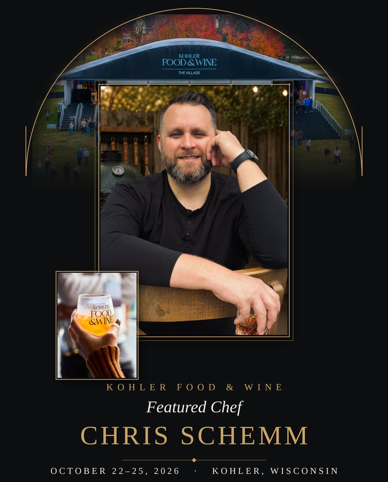Pinch me. 

I’m beyond humbled and excited to share that I’ll be a featured chef at the 2026 Kohler Food & Wine, October 22–25 in Kohler, Wisconsin.

Seeing my name in a lineup alongside chefs I’ve long admired, Tyler Florence, Alex Guarnaschelli, Stephanie Izard, Scott Conant, Melissa King, and so many other incredible talents, is a true pinch me moment. I’m honored just to be in the room.

And it gets better: I’m teaming up with J. Henry & Sons Bourbon for a three course lunch paired with a bourbon tasting. Wisconsin bourbon, seasonal food, one unforgettable event.

Thank you to everyone who’s supported me along the way. This one means the world. 

See you in October. 🥃

#kohlerfoodwine #kohler #jhenryandsonsbourbon #pinchme #foodandwine