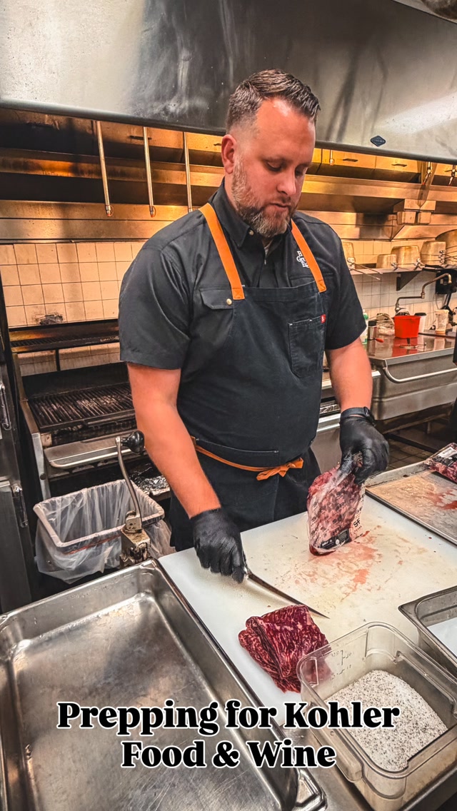 Prep day ✅ Game day 🔥

Snake River Farms American Wagyu bavette: trimmed, seasoned, sealed and ready to go. Cabbage prepped. Knives sharp. All the hard work is done.

Today it all comes together at the Kohler Food & Wine lunch with @jhenrybourbon. Can’t wait to share it with you, so stay tuned for more!

#KohlerFoodandWine #Snakeriverfarms #JHenryBourbon #BlackWolfRun #LetsGo